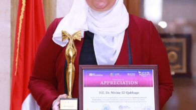 صورة تكريم “القباج” ضمن أهم سبع سيدات مؤثرة على مستوى الوطن العربي