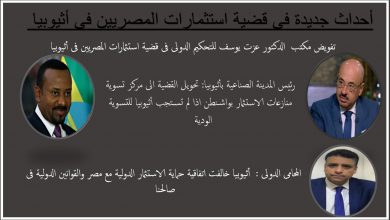 صورة علاء السقطى : تحويل قضية استثمارات المصريين في اثيوبيا الى مركز تسوية منازعات الاستثمار بواشنطن