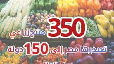 صورة 350 منتج.. تعرف على عدد المنتجات الزراعية التي تصدرها مصر الى الخارج