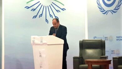 صورة وزير التجار والصناعة يشارك بفعاليات الجلسة الافتتاحية ليوم خفض الانبعاثات الكربونية على هامش مؤتمر المناخ