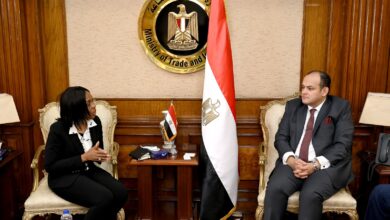 صورة وزير التجارة والصناعة يبحث مع وفد البنك الأفريقي للتصدير والاستيراد استعدادات استضافة القاهرة لمعرض التجارة البينية الإفريقي