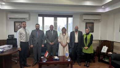 صورة تفاصيل لقاء رئيس الخدمات البيطرية و سفيرة أوروجواي بالقاهرة
