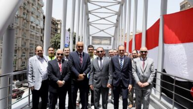 صورة البنك الأهلي  يفتتح كوبري المشاة الجديد بمنطقة الدقي