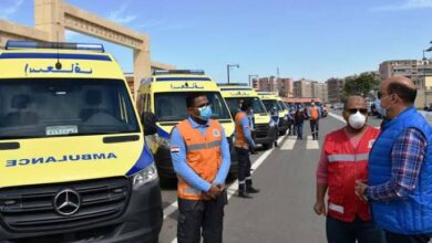 صورة الصحة: نقل 6 مصابين نتيجة سقوط جسم متفجر  بالمستشفى والإسعاف بمدينة طابا