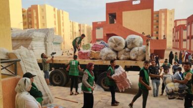 صورة علي جمعة :  تكفل “مصر الخير ” بتوفير خدمات الإعاشة لمرافقي الجرحى والمصابين من قطاع غزة