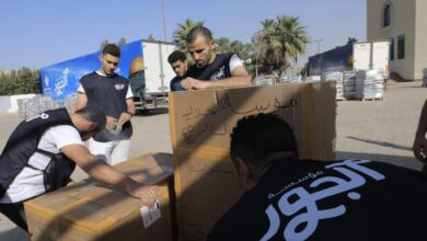 صورة مؤسسة الجود تطلق قافلتي مساعدات إغاثية لأهالي غزة