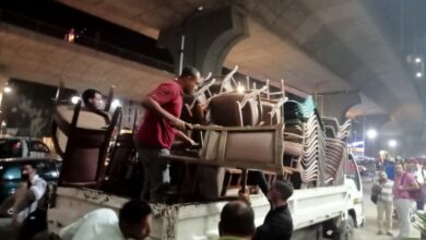 صورة محافظة الجيزة ترفع ٥٠٠ حاله تعدي للمقاهي بشارع المريوطية
