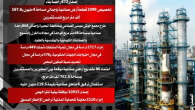 صورة التجارة والصناعة : منح 23 ألف و446 رخصة تشغيل لمنشآت صناعية و9970 سجل صناعي في مختلف الأنشطة الصناعية