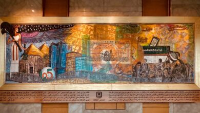 صورة البنك الأهلي  يتيح جدارية فنية أبدعها فريق عمل من العاملين الموهوبين لتخلد مسيرة 125 عاما من الإنجازات