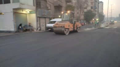 صورة محافظ الجيزة  رصف وتطوير ورفع كفاءة ٥ شوارع حيوية بحي العمرانية