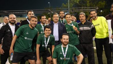 صورة فريق بنك التعمير والإسكان لكرة القدم يتوج بطلاً ويحصد المركز الأول بالدورة الرمضانية للبنوك( صور)