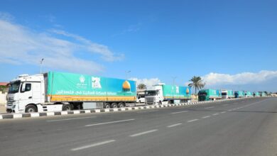 صورة “مصر الخير”  تعلن إدخال 1000 شاحنة مواد غذائية وإغاثية لقطاع غزة