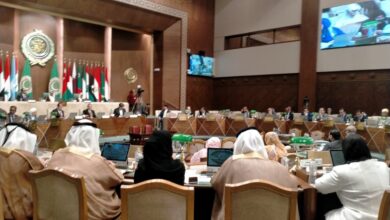 صورة بدء أعمال الجلسة العامة الرابعه للبرلمان العربي بالقاهرة بمقر الجامعة العربية