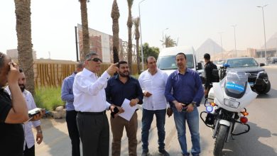 صورة محافظ الجيزة يتفقد المراحل النهائية لأعمال التطوير بالمناطق المحيطة بالمتحف المصري الكبير والطرق المؤدية إليه