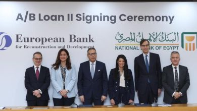 صورة ” الأهلي المصري “يوقع اتفاقية تمويل مع البنك الأوروبي لإعادة الإعمار والتنمية بـ 100 مليون دولار.   