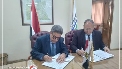 صورة توقيع بروتوكول تعاون بين النقابة العامة للأطباء البيطريين ومركز البحوث الزراعية 