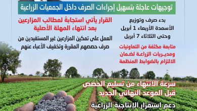 صورة عاجل.. وزير الزراعة يقرر مد فترة صرف أسمدة الموسم الشتوي لمدة أسبوع ينتهي في 7 ابريل المقبل