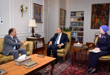 صورة وزير الخارجية يستقبل رئيس لجنة الشئون الأفريقية بمجلس النواب