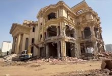 صورة محافظة الجيزة  : القصر المُزال بمنيل شيحة مخالف وصادر له قرار إزالة من وزارة الري